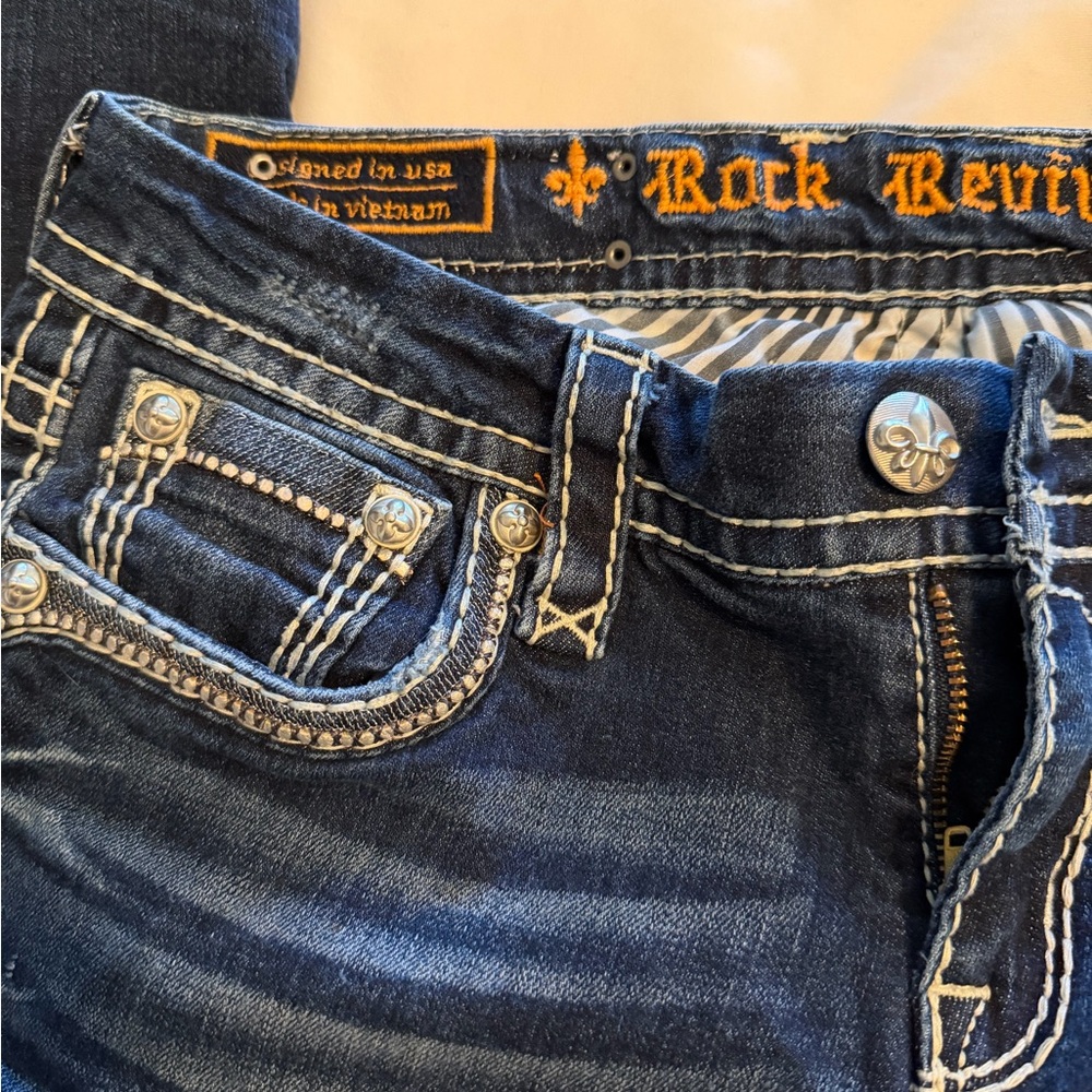 Rock Revival Women’s Dark Wash Bootcut Jeans Rosalin - Picture 5 of 9